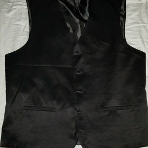 Black Silk Dress Vest